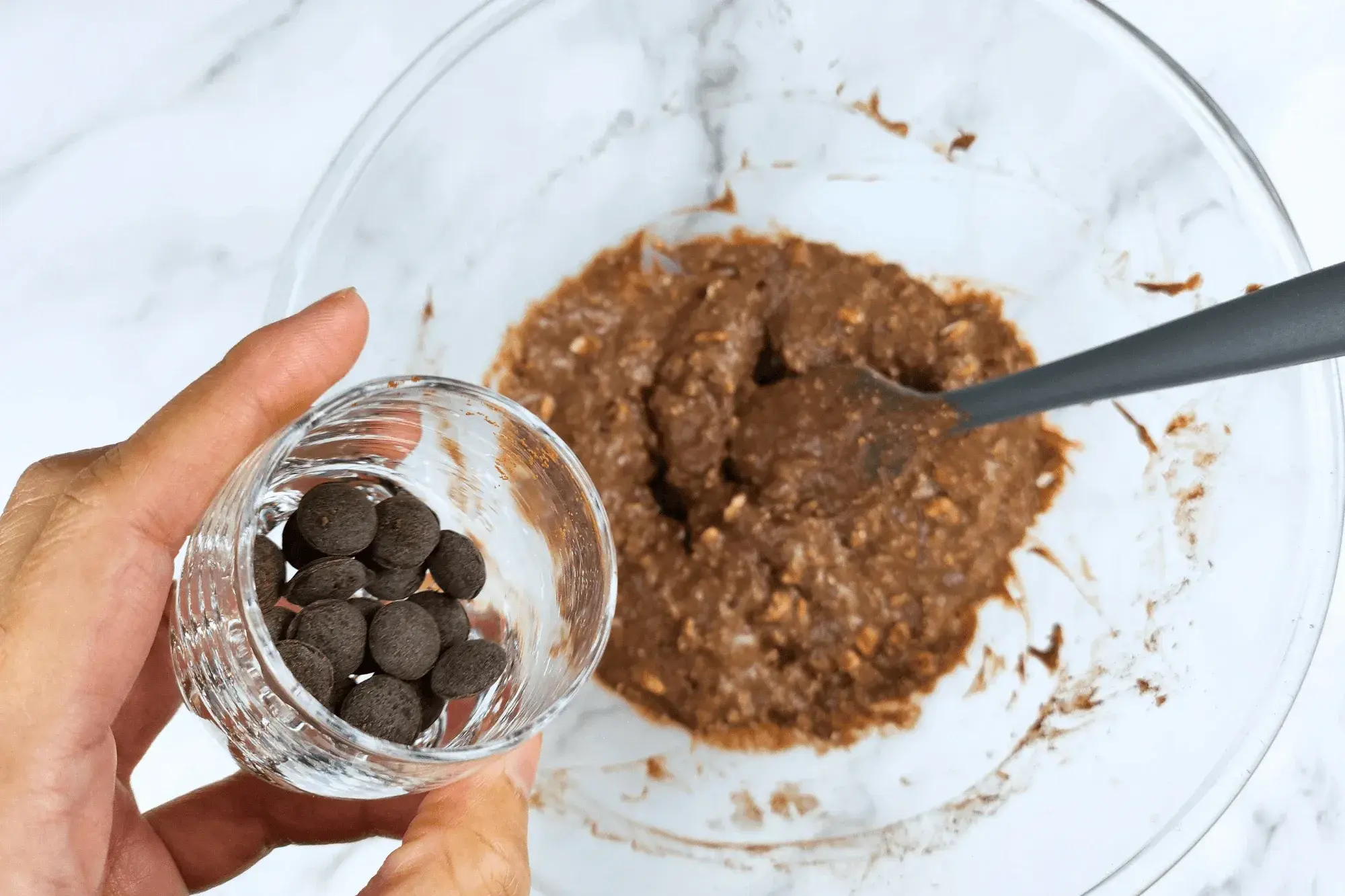 Optionally, add some chocolate chips.