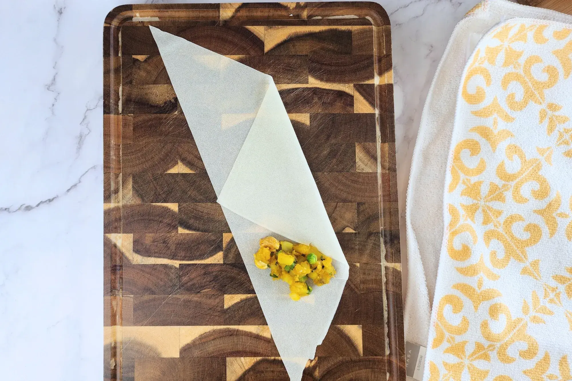 place the filling inside