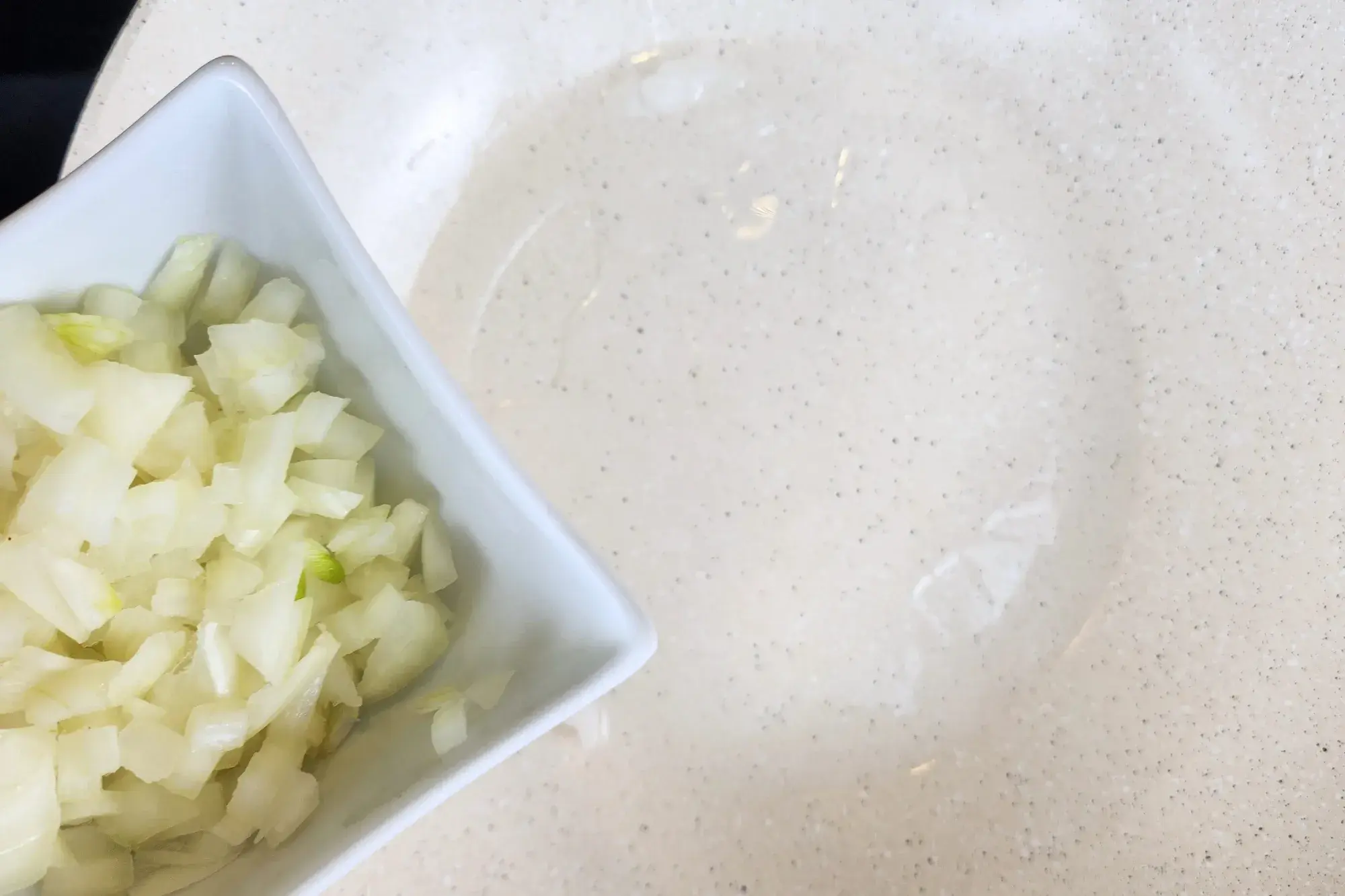 Sauté the onions until soft.