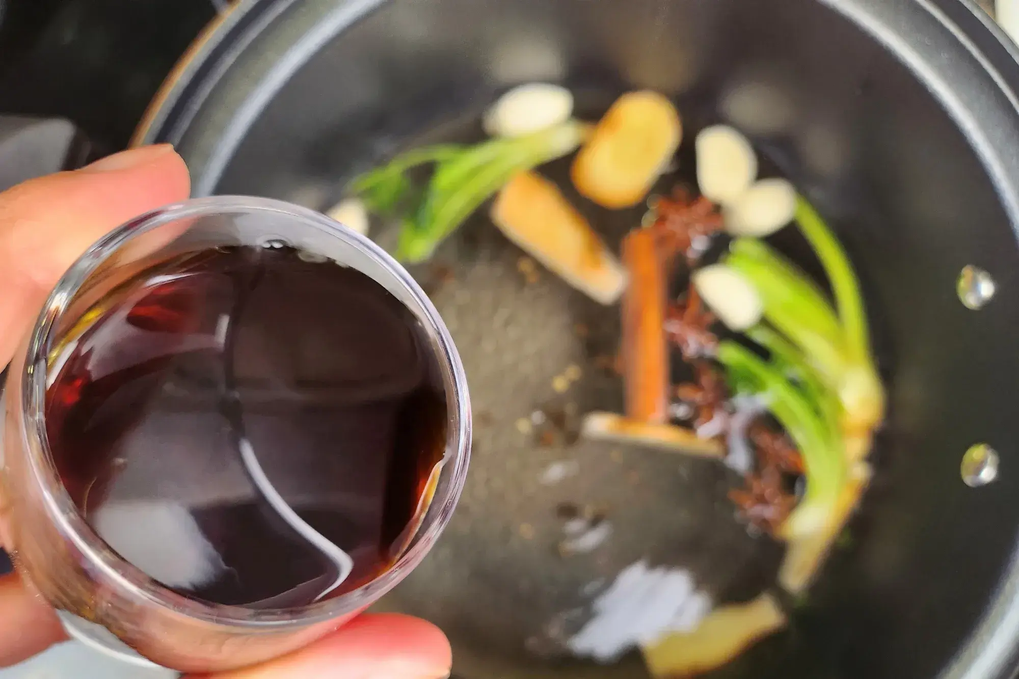 Season with black sweet soy sauce