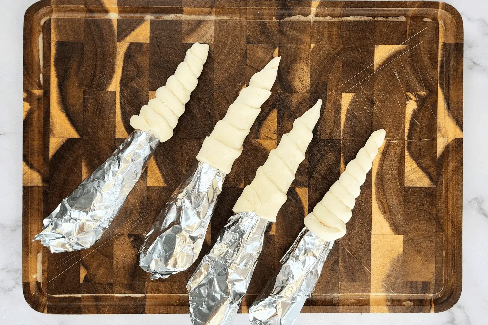 wrap them around each foil cone