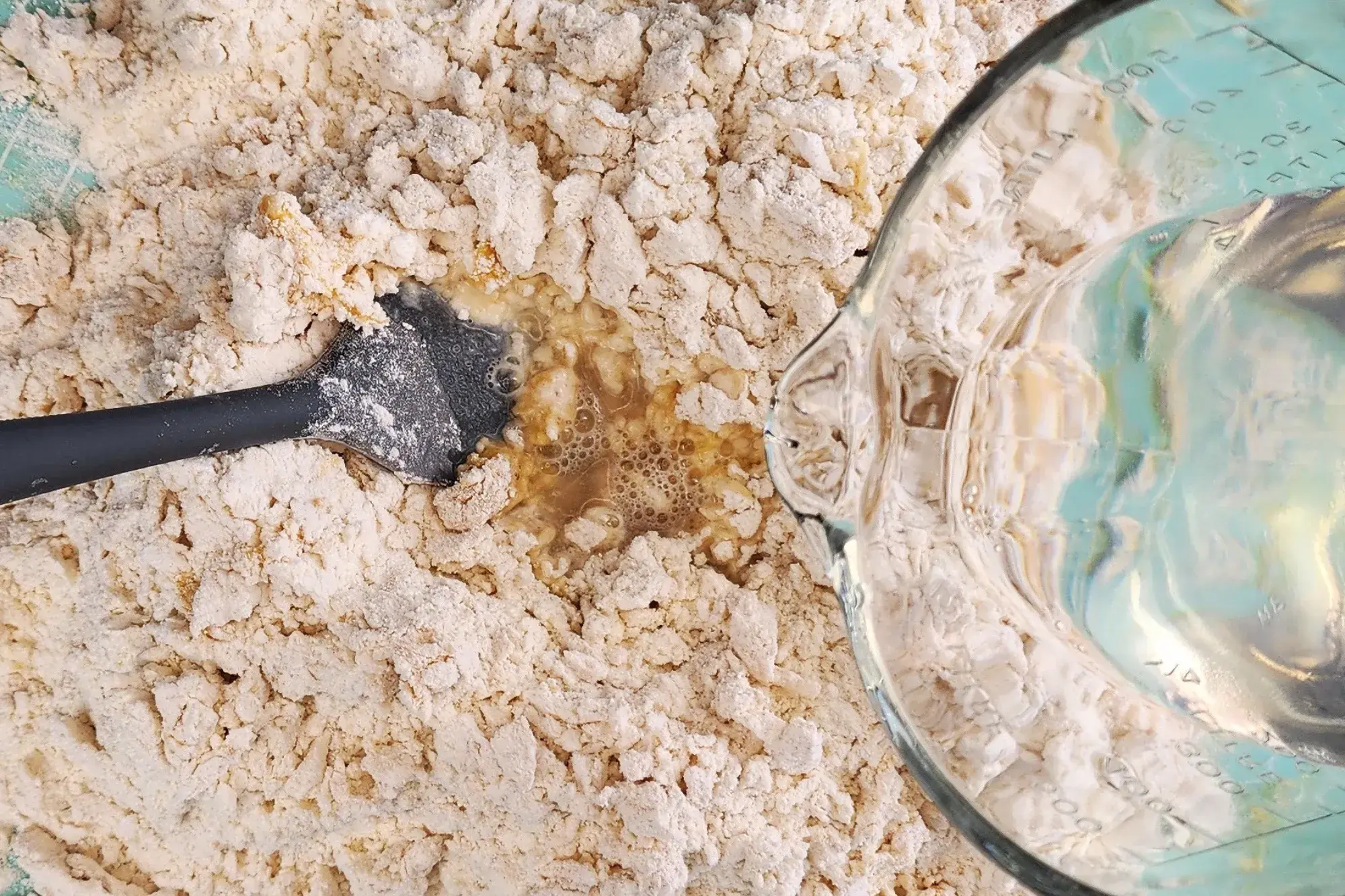 Slowly add water, just a little at a time