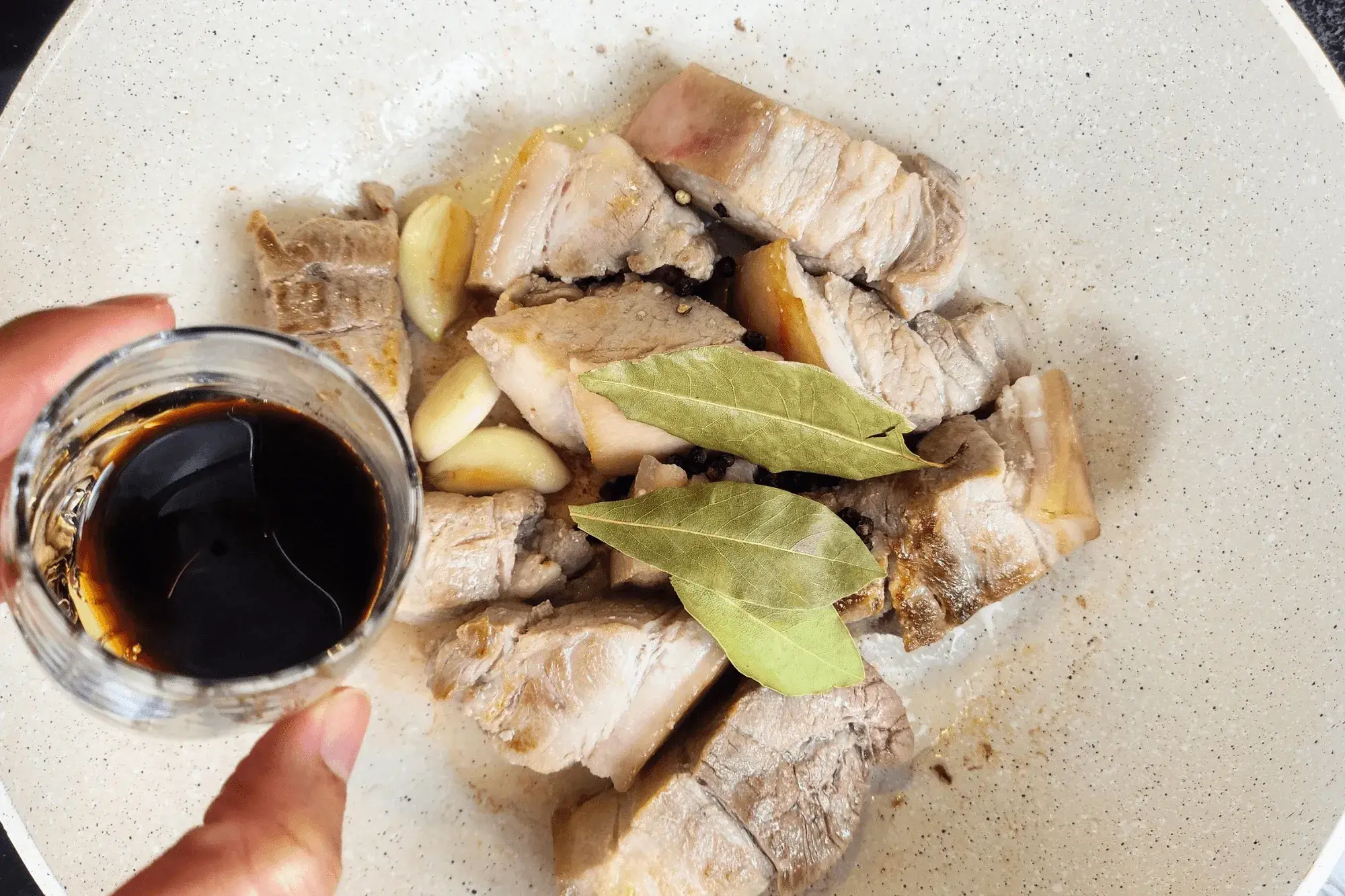 soy sauce and pork Adobo