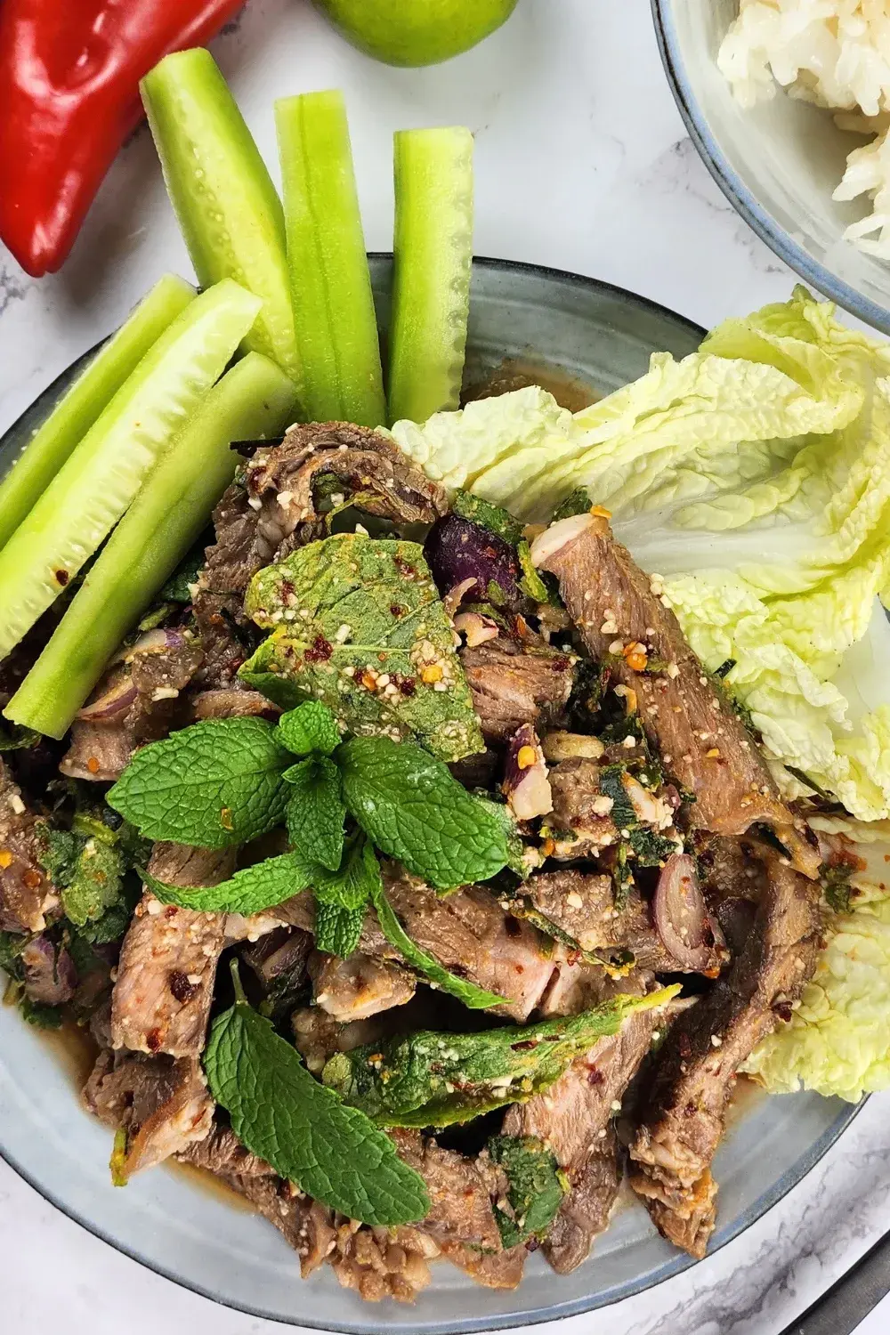 Spicy Grilled Beef Salad (Namtok Nuea)