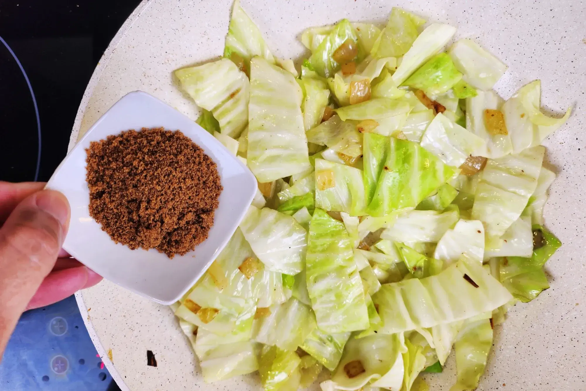 Sprinkle in the brown sugar