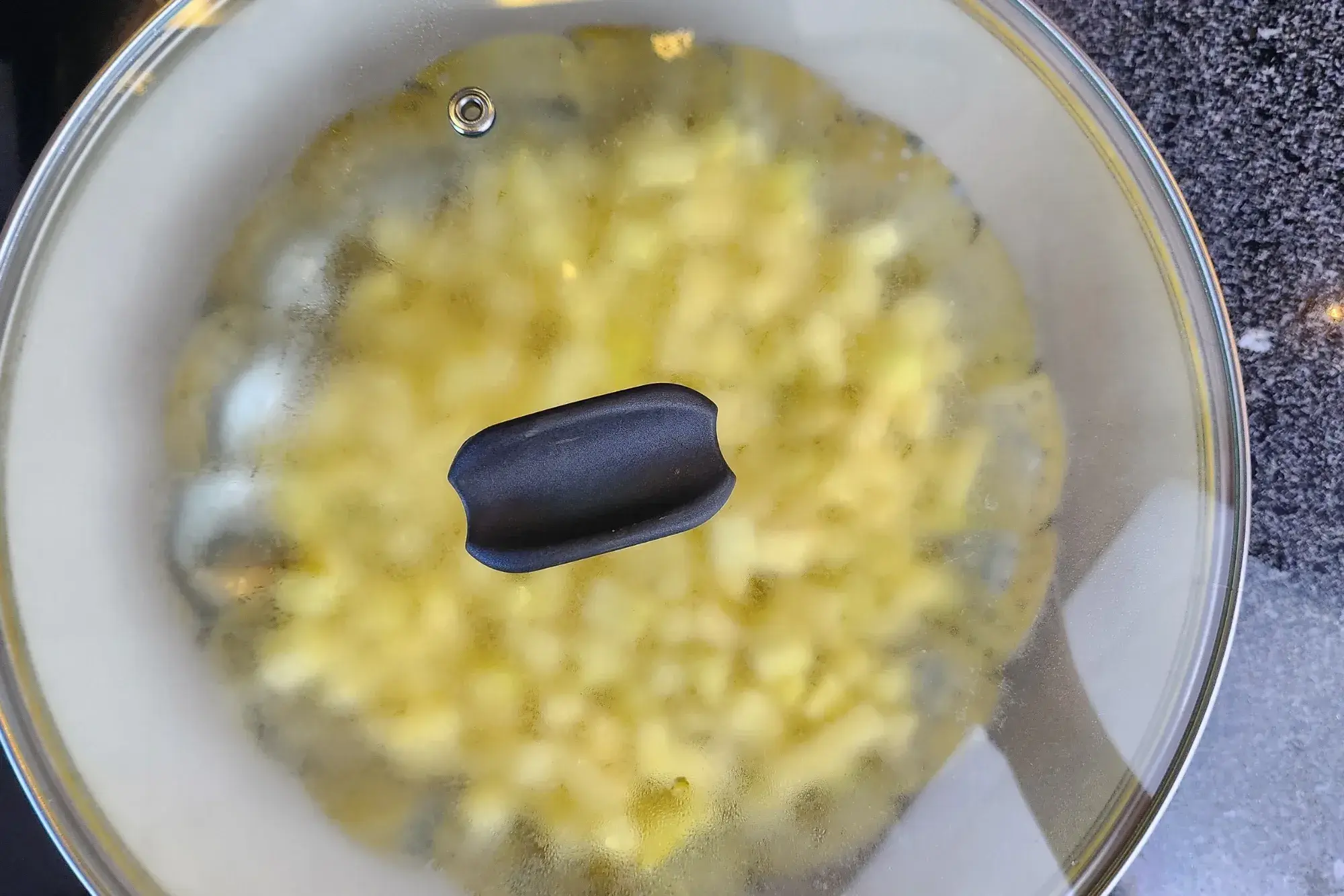 Steam the diced potatoes 