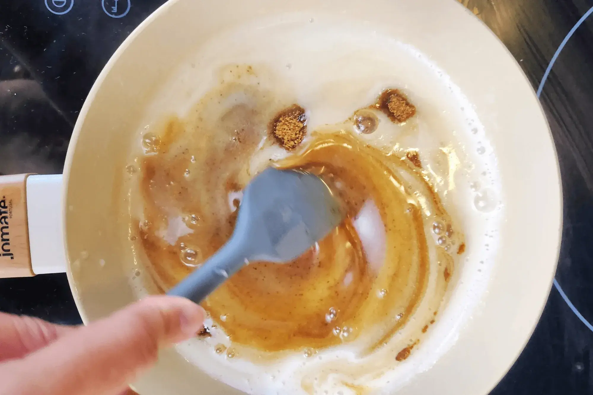 Stir until the sugar melts.