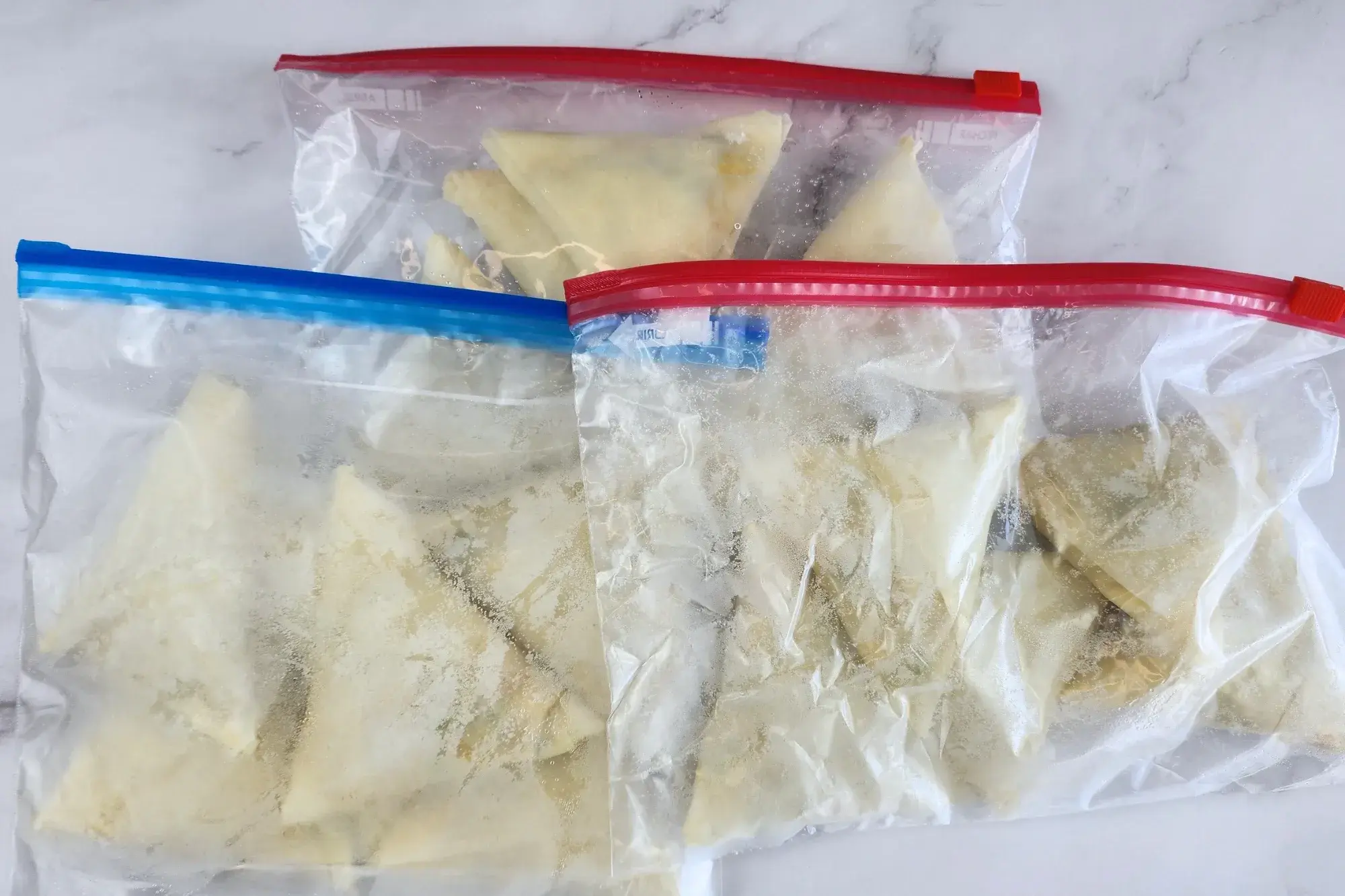 Store samosas in the bags Store samosas in the bags