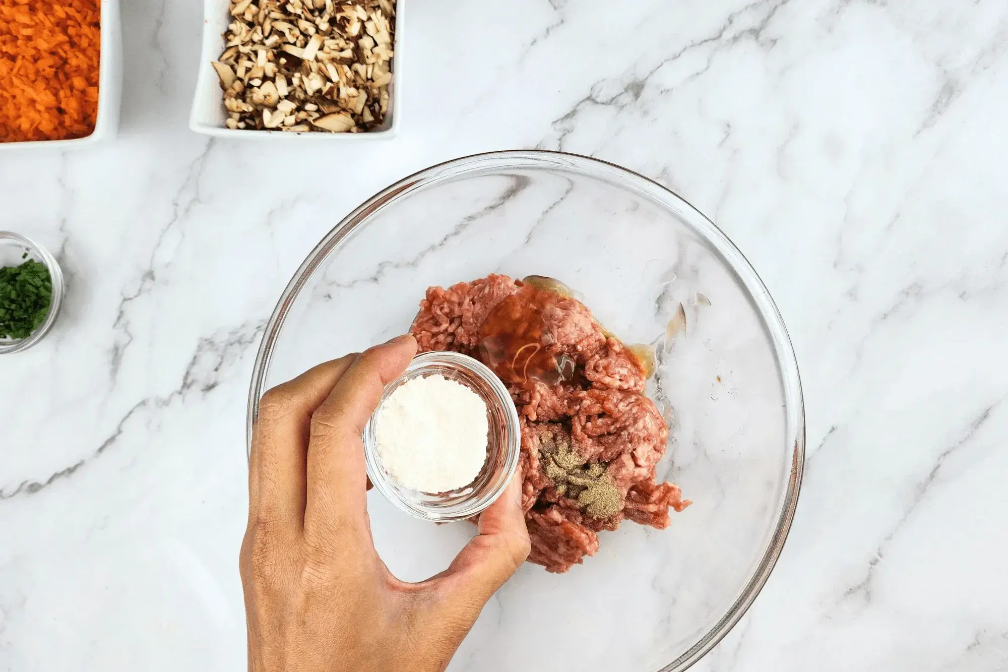 tapioca strach with mixing bowl
