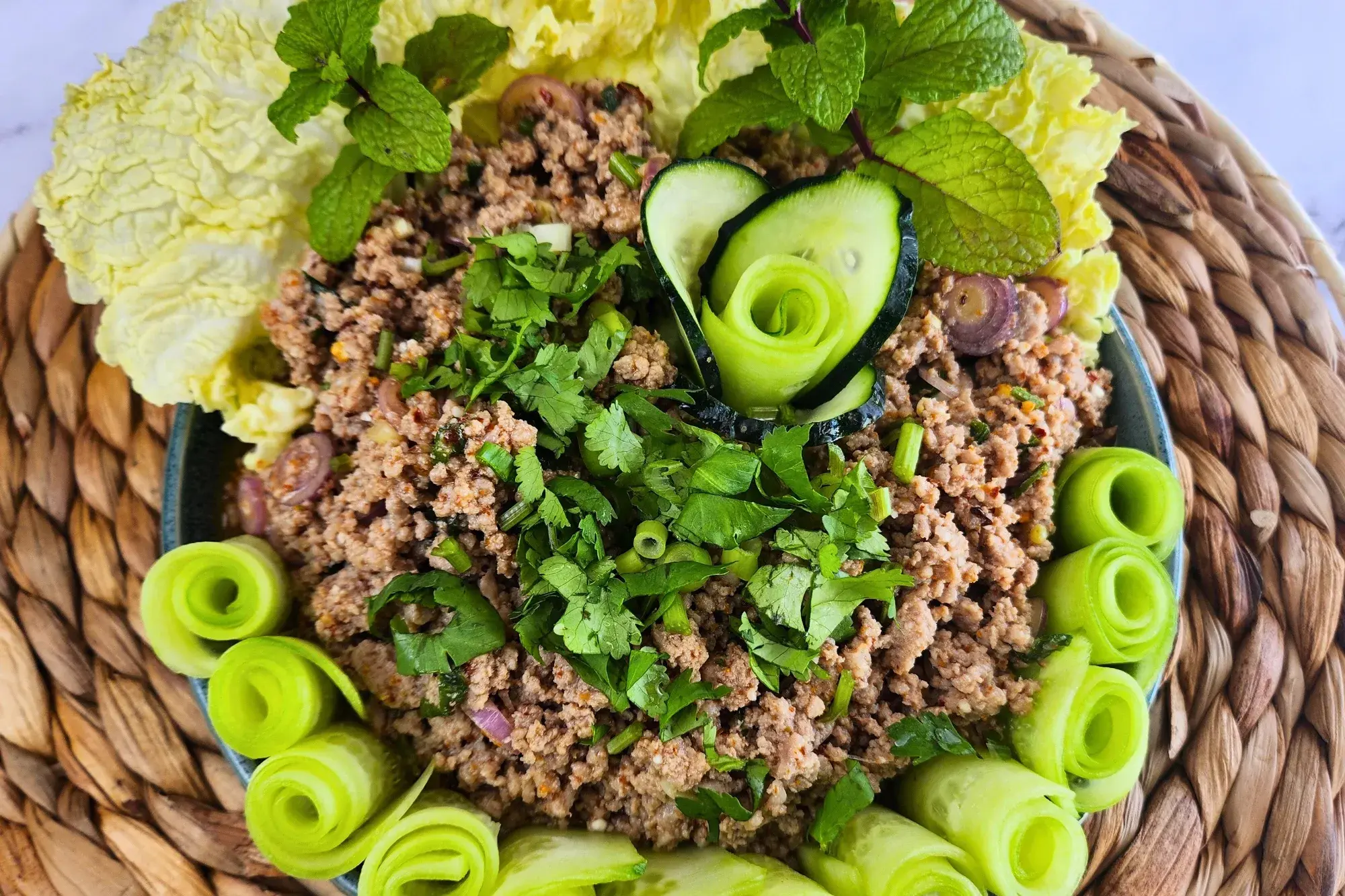 Authentic Thai Laab Moo | Spicy Minced Pork Salad Recipe