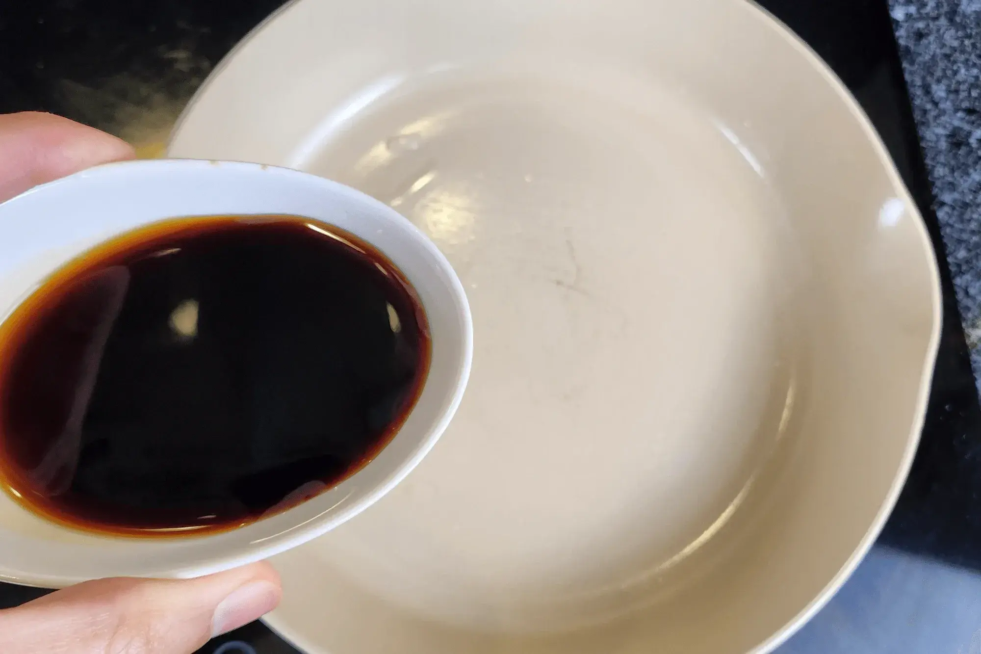 Using the same pan, combine soy sauce