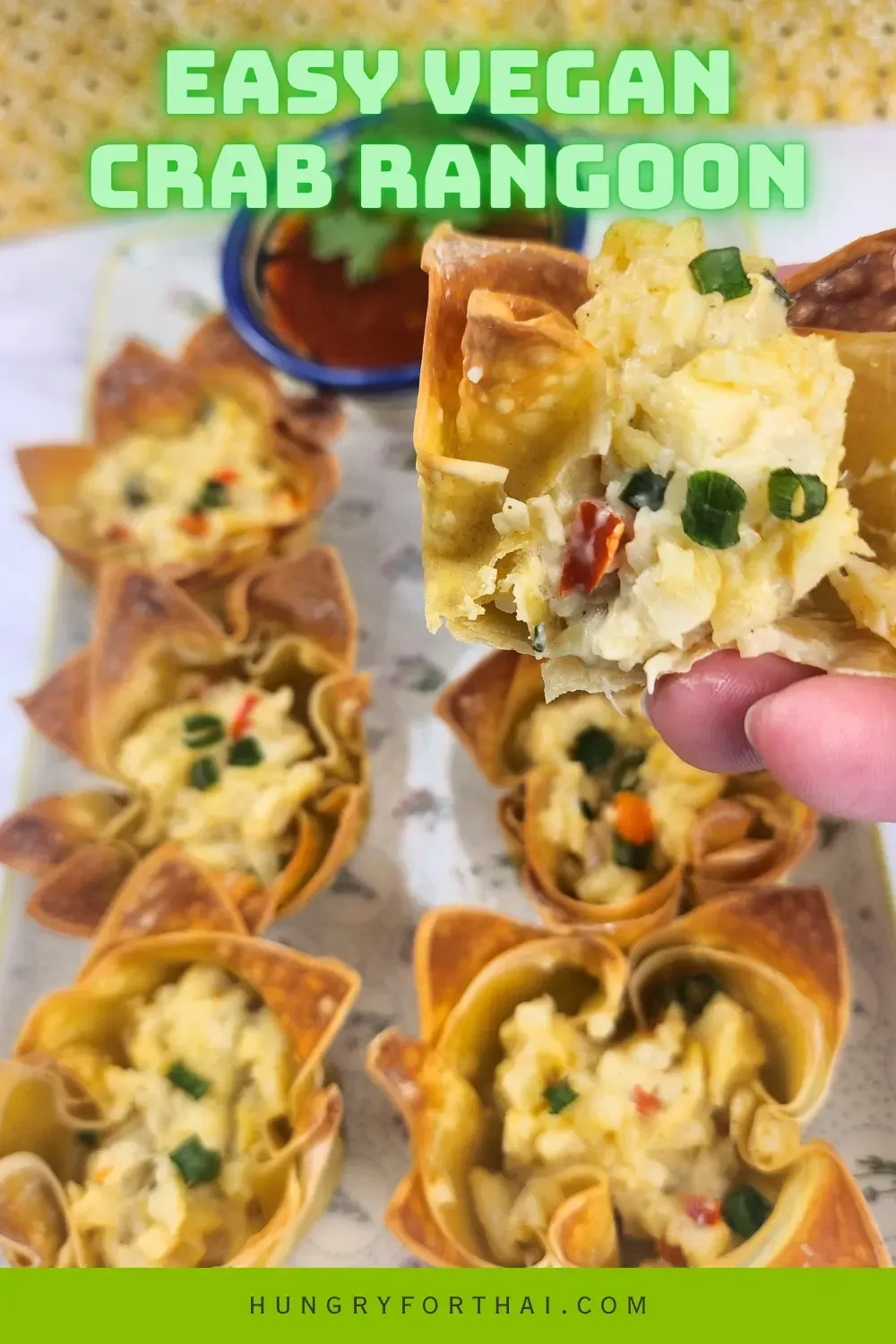 Vegan Crab Rangoon with Heart of Palm
