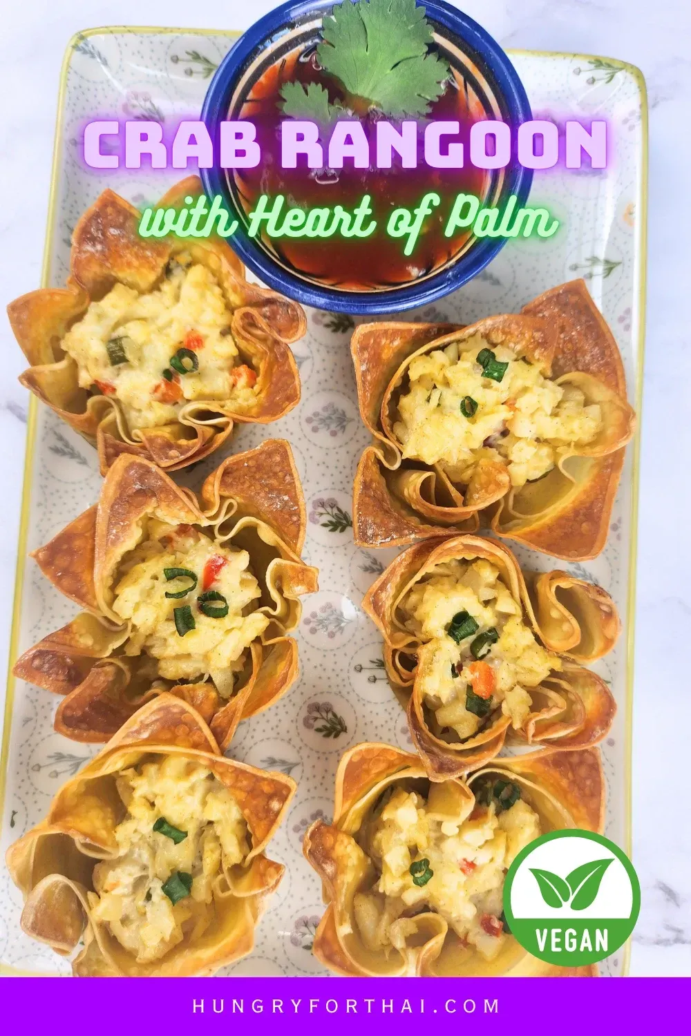 Heart of Palm Crab Rangoon – Vegan Appetizer Perfection