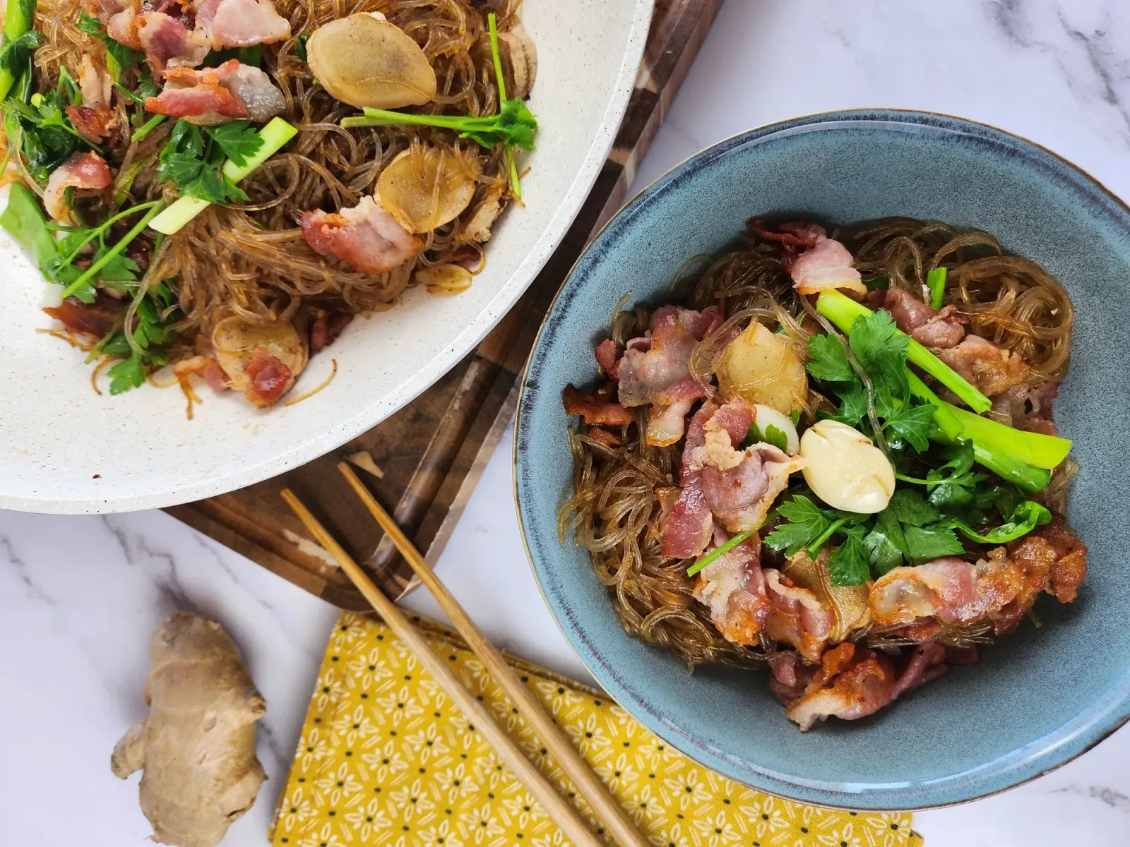 Bacon Baked Glass Noodles