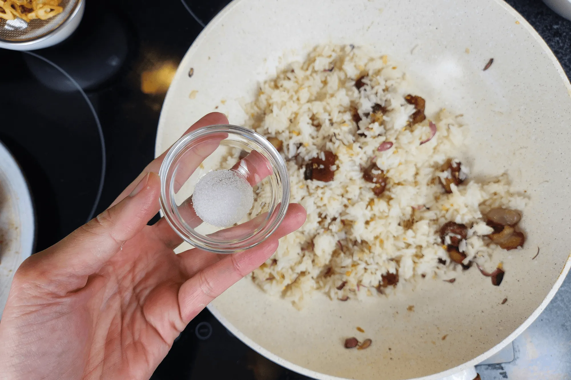  Season with salt - beef fried rice