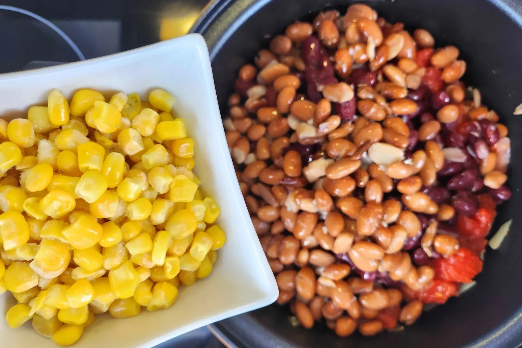 Add cooked corn