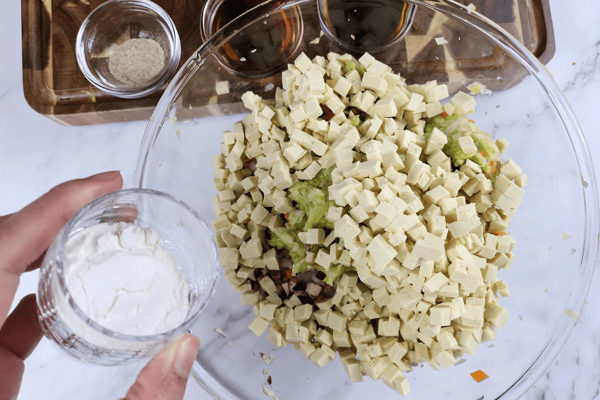 Add cornstarch (or potato starch) to help bind the mixture.