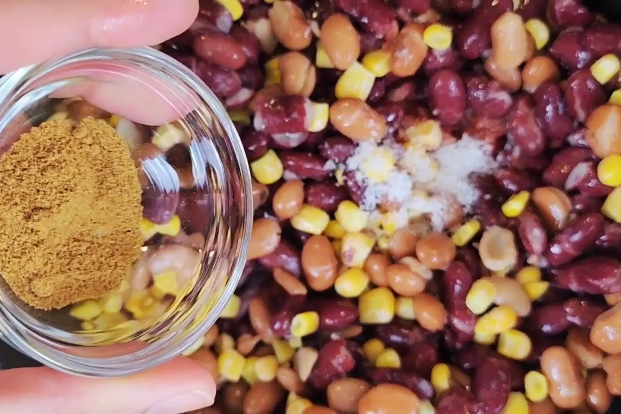 Add cumin powder -Homemade Vegetarian Chili