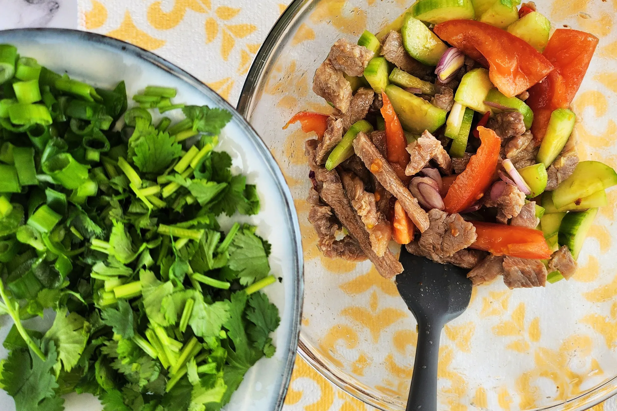  toss in grilled pork