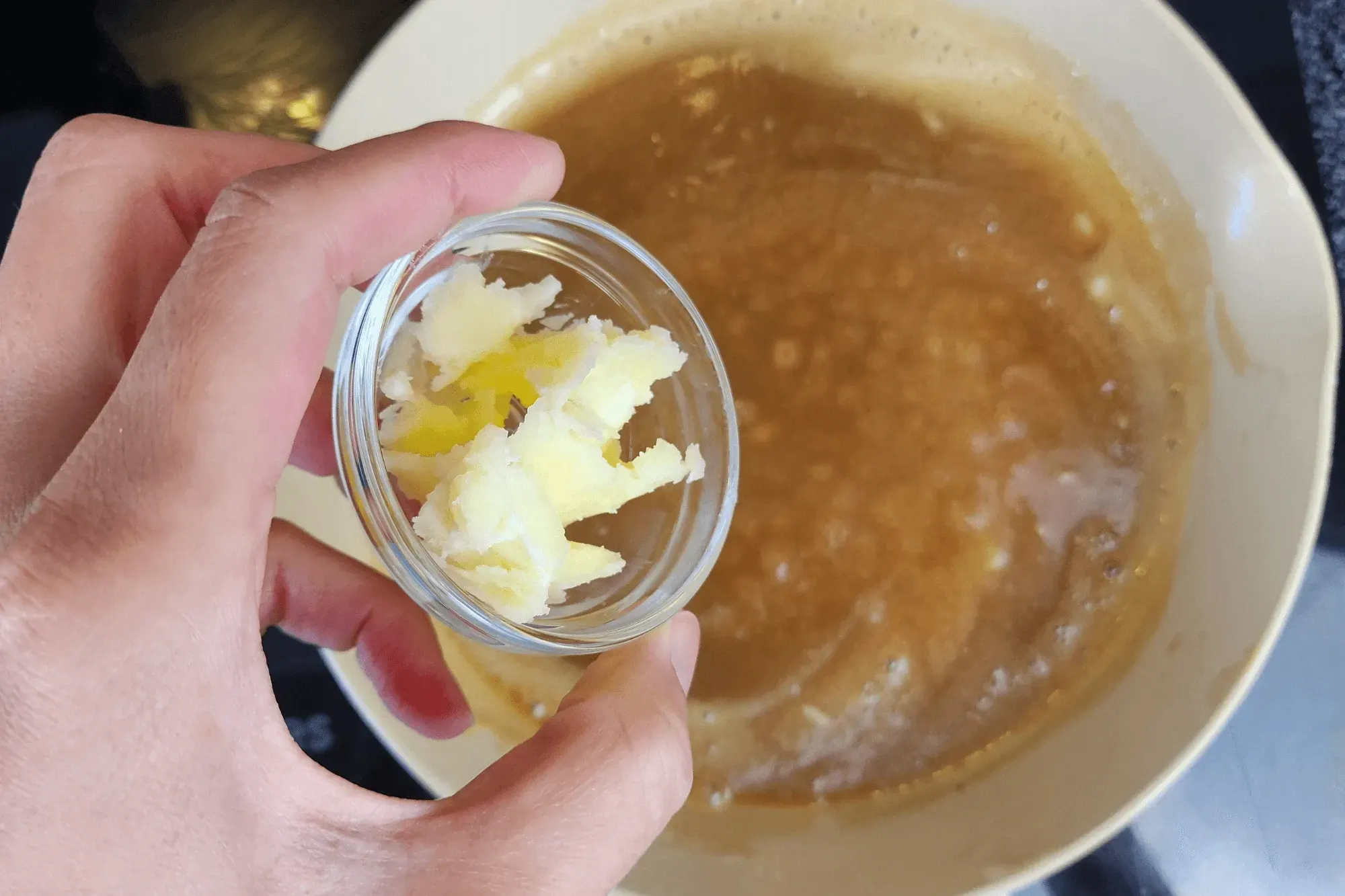 Add unsalted butter
