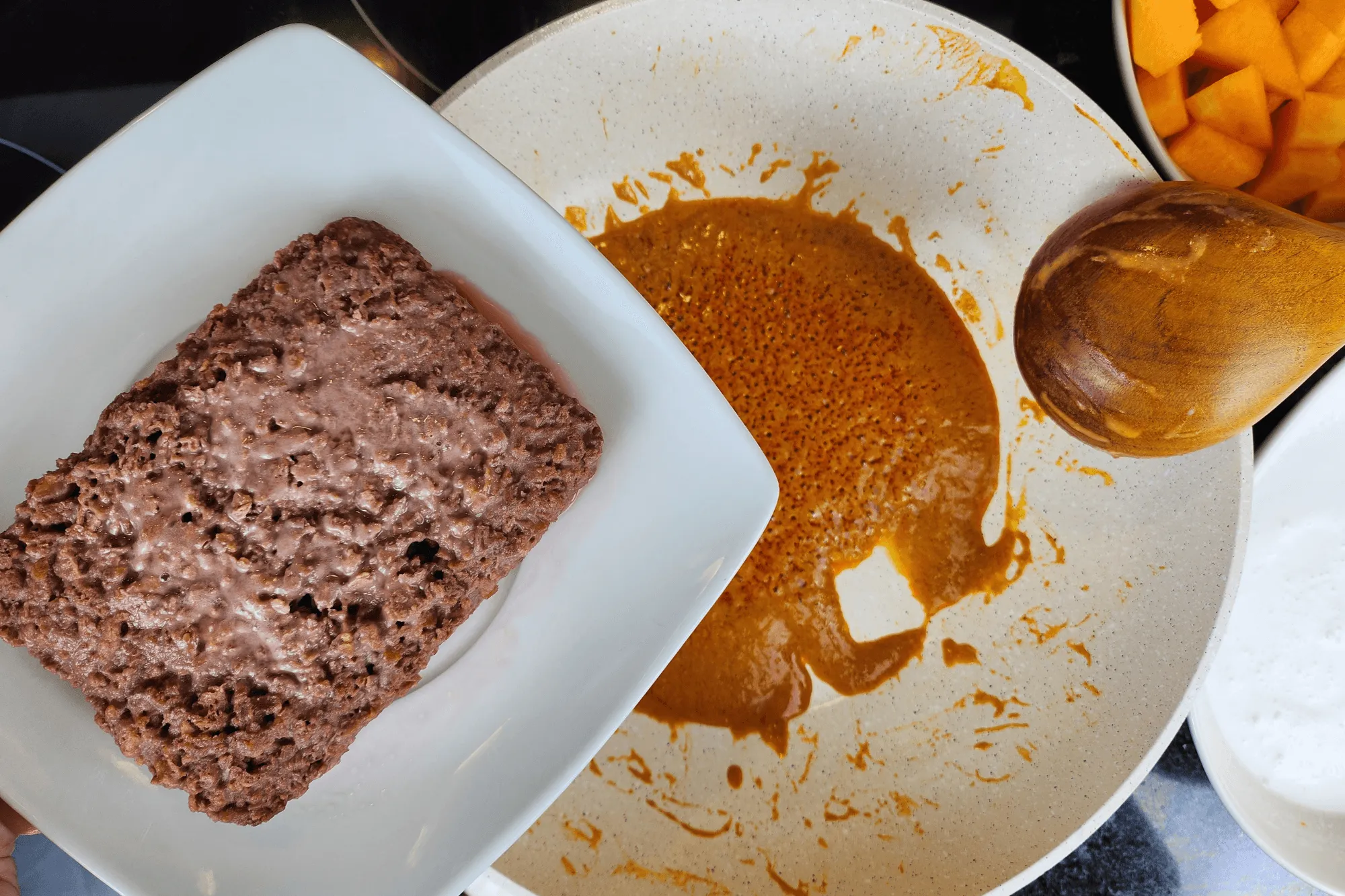 Add the Beyond Mince and stir until mixed thoroughly with the curry paste.