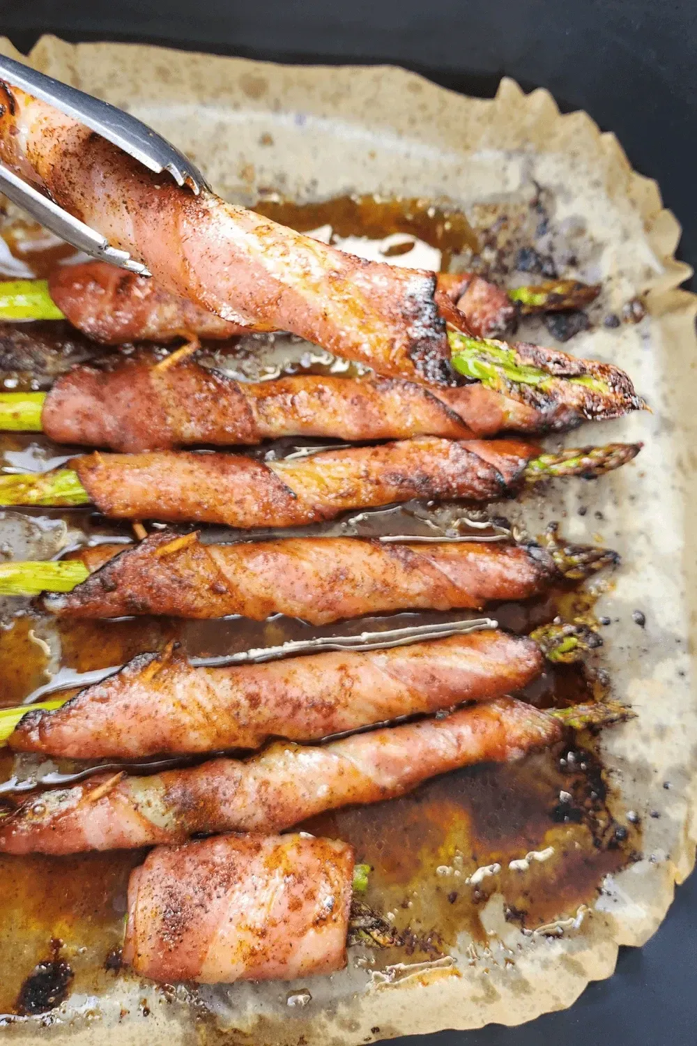 Air Fryer Bacon-Wrapped Asparagus 