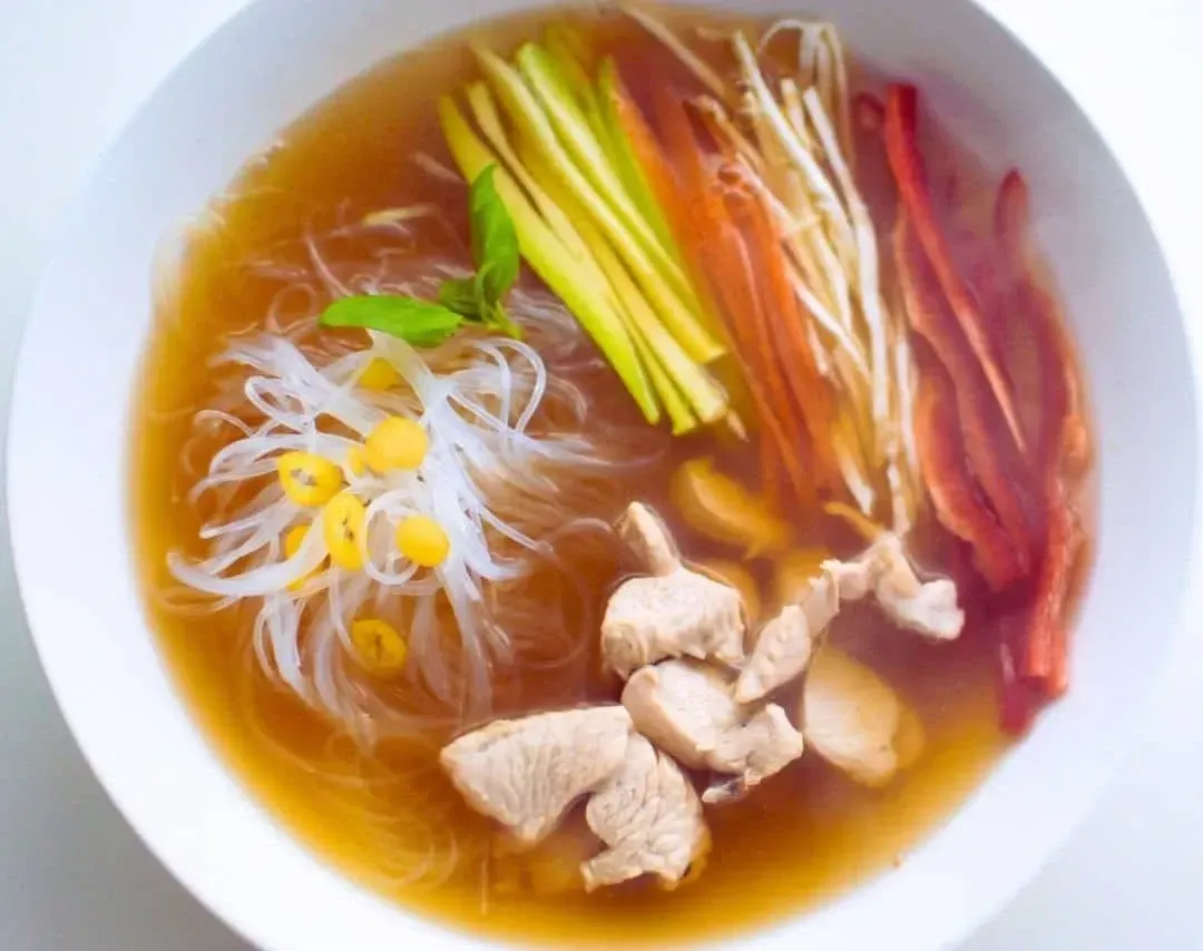 Asian Chicken & Lime Soup in a bowl