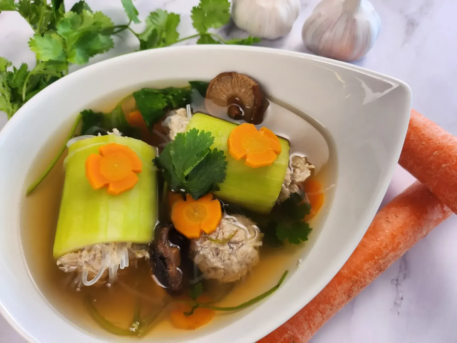 Stuffed Cucumber Soup