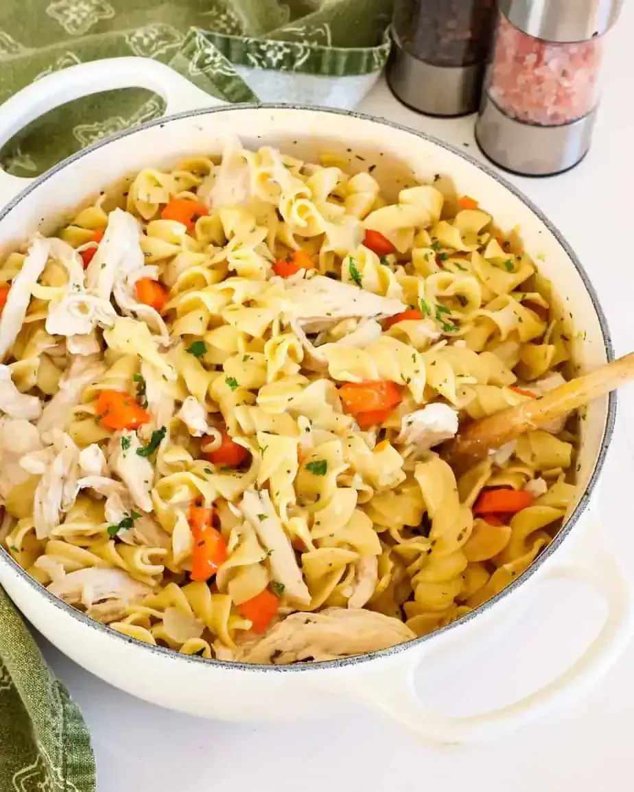 Chicken and Noodles in a bowl