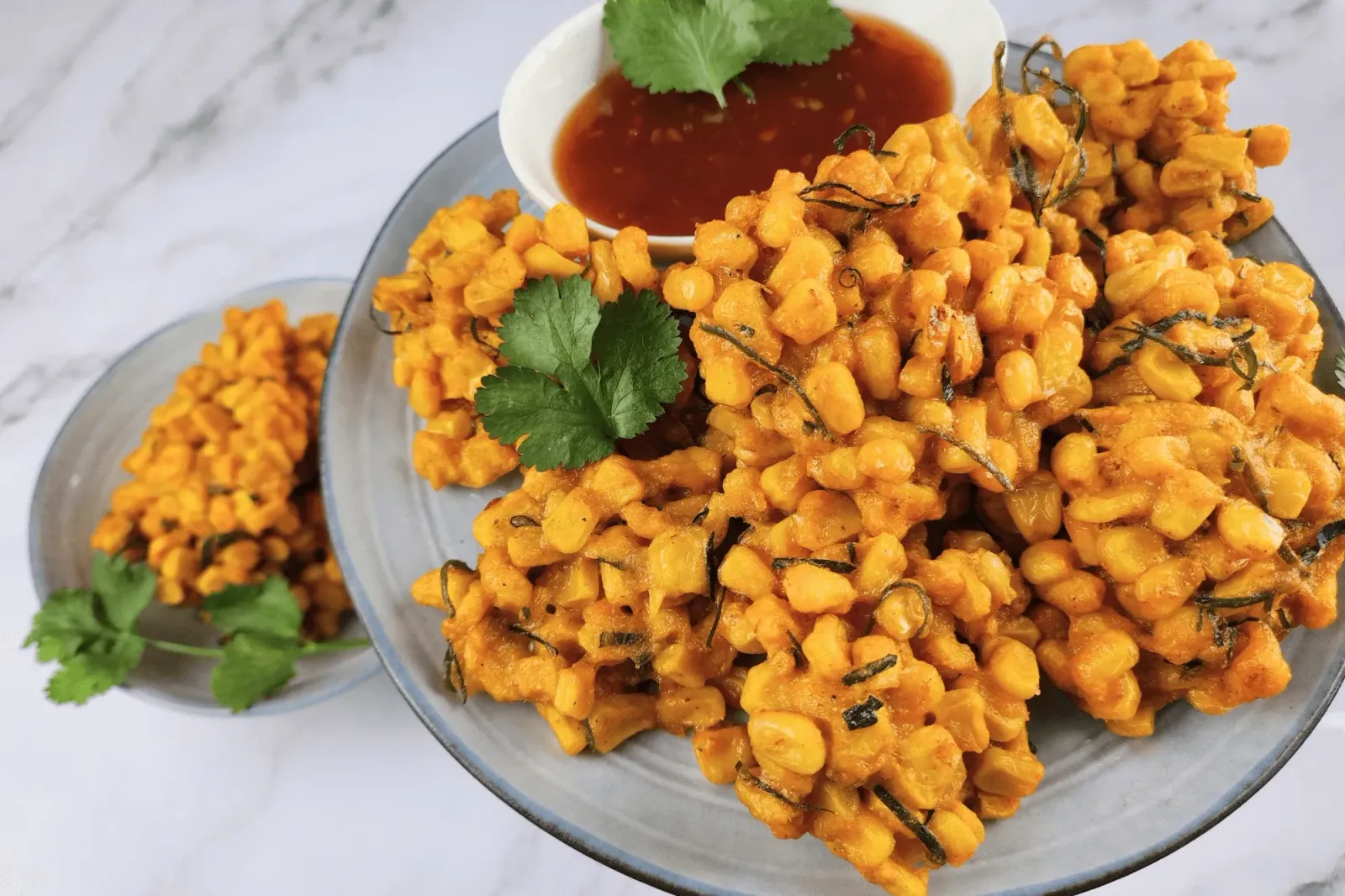 Corn Fritters with Red Curry Paste