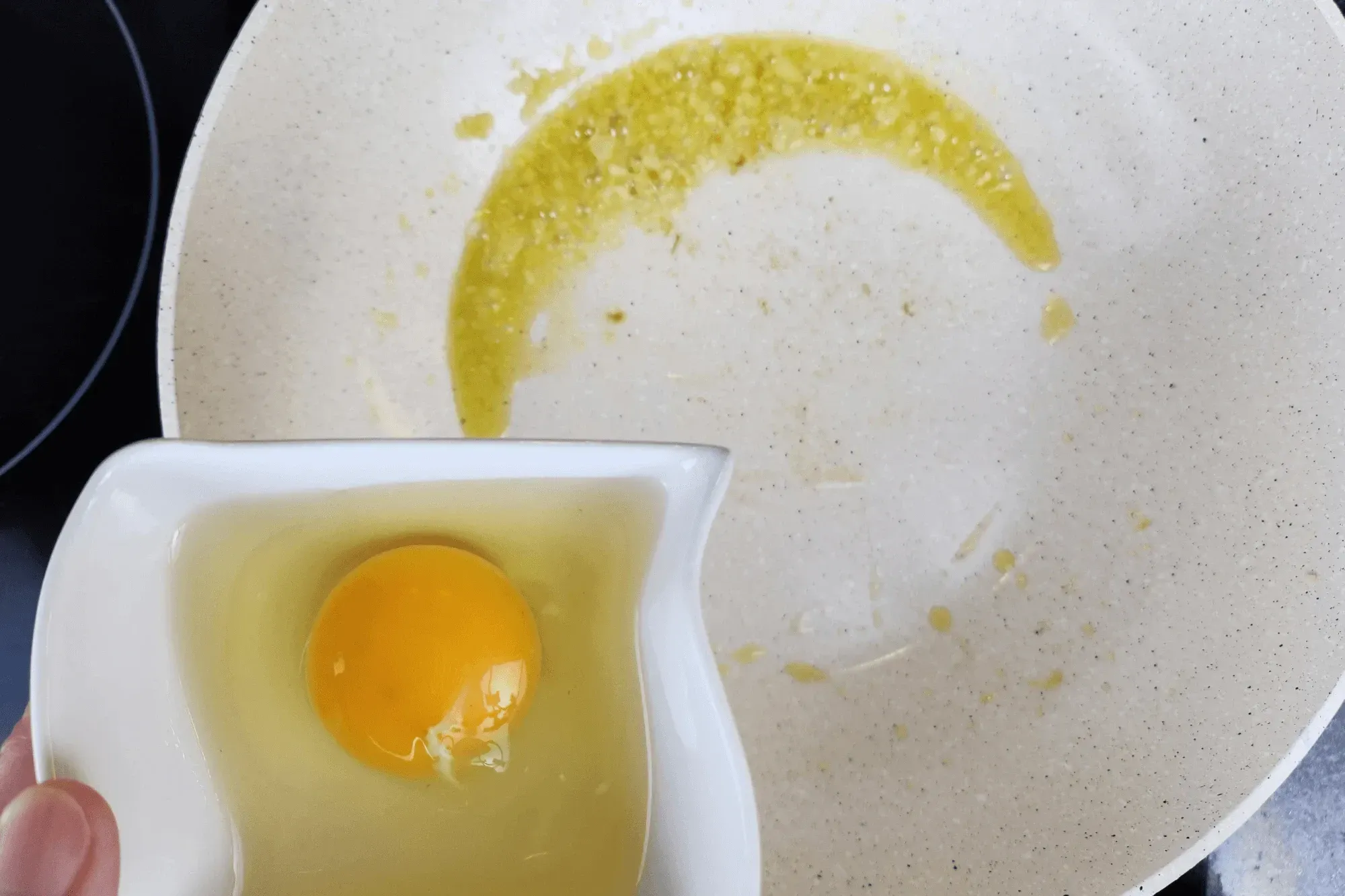 Crack an egg in 