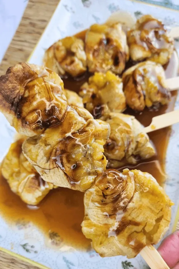 Delicious Grilled Bananas with Coconut Sauce