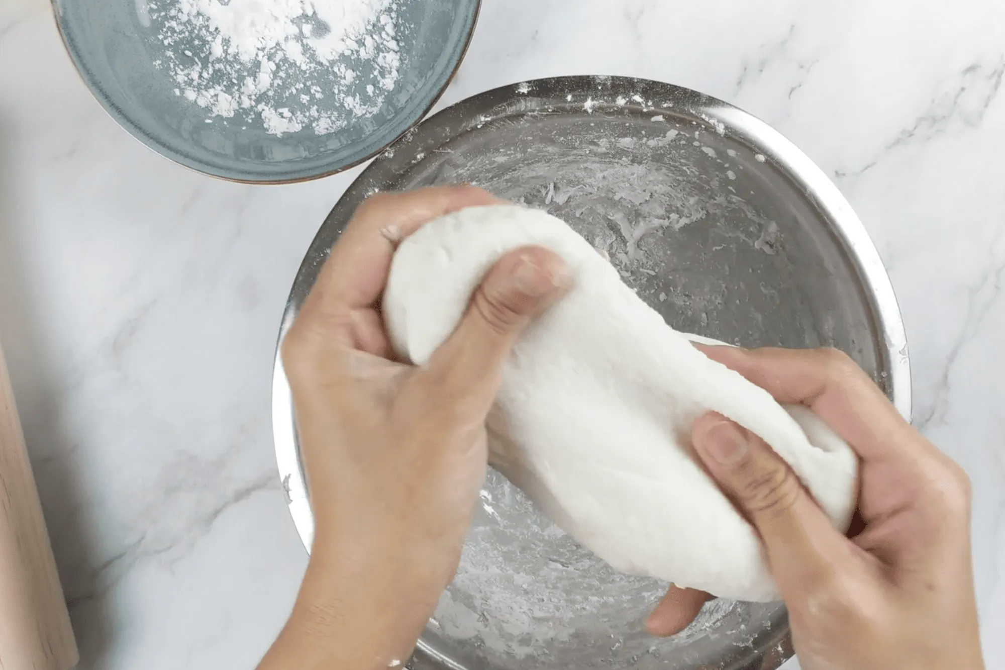 Dough becomes smooth, soft, and elastic