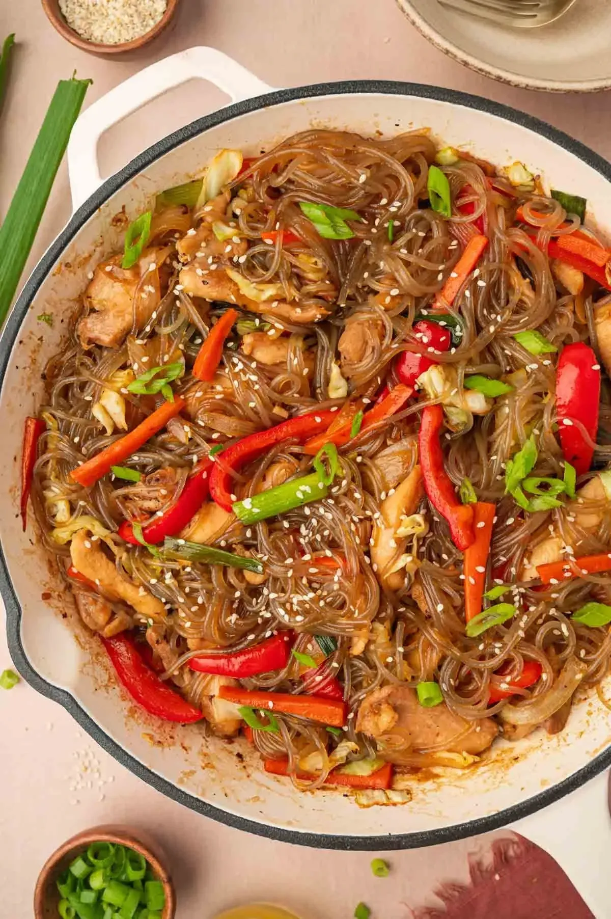 Glass Noodles Stir Fry in a bowl