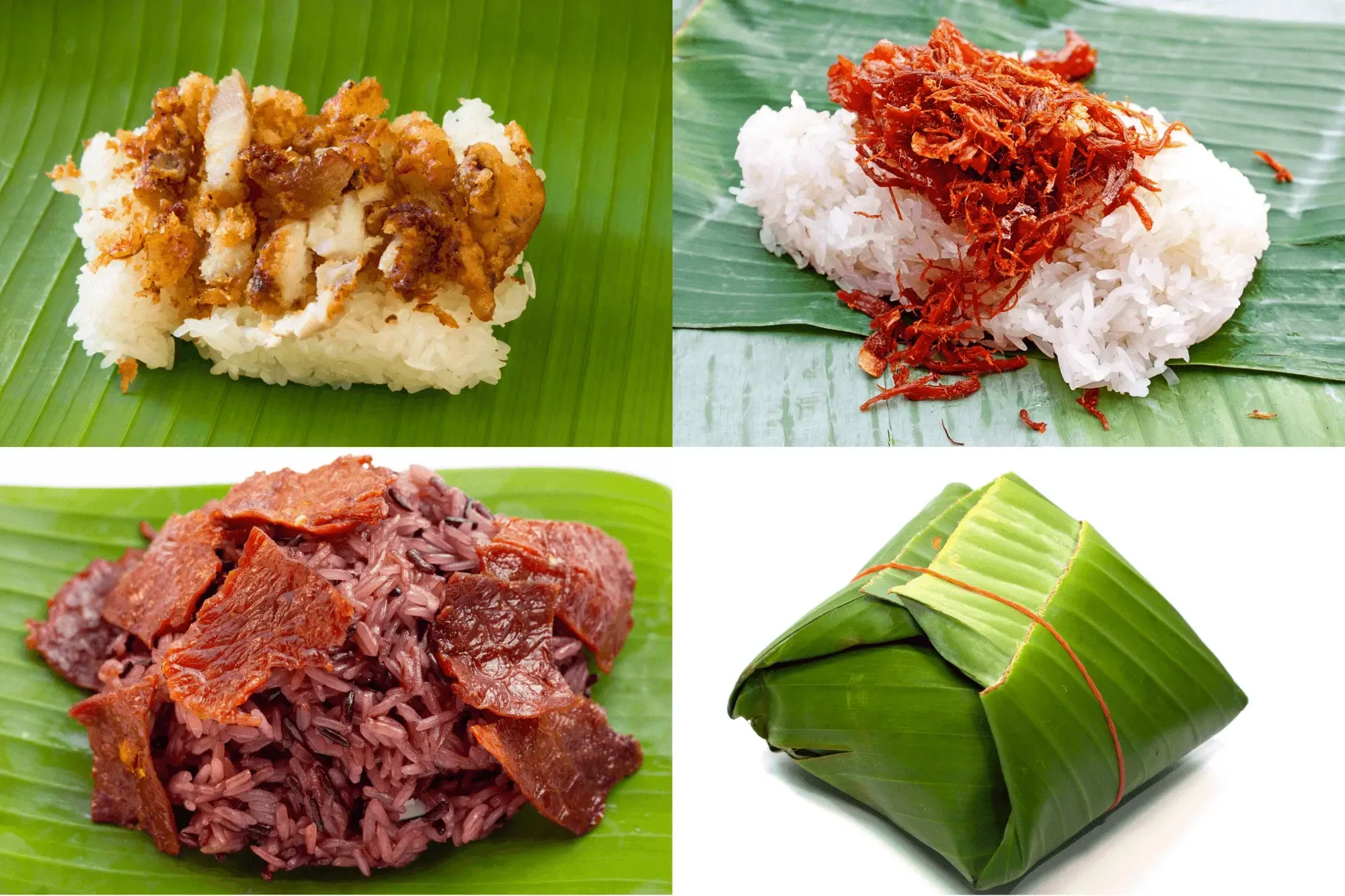 How to pair your favorite meat with sticky rice and the original wrapping with banana leaves.