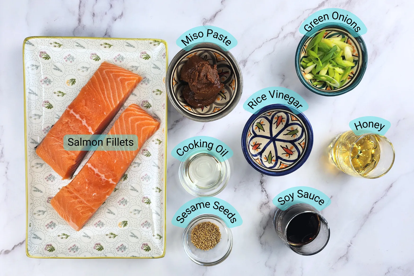 Ingredients for Miso Glazed Salmon