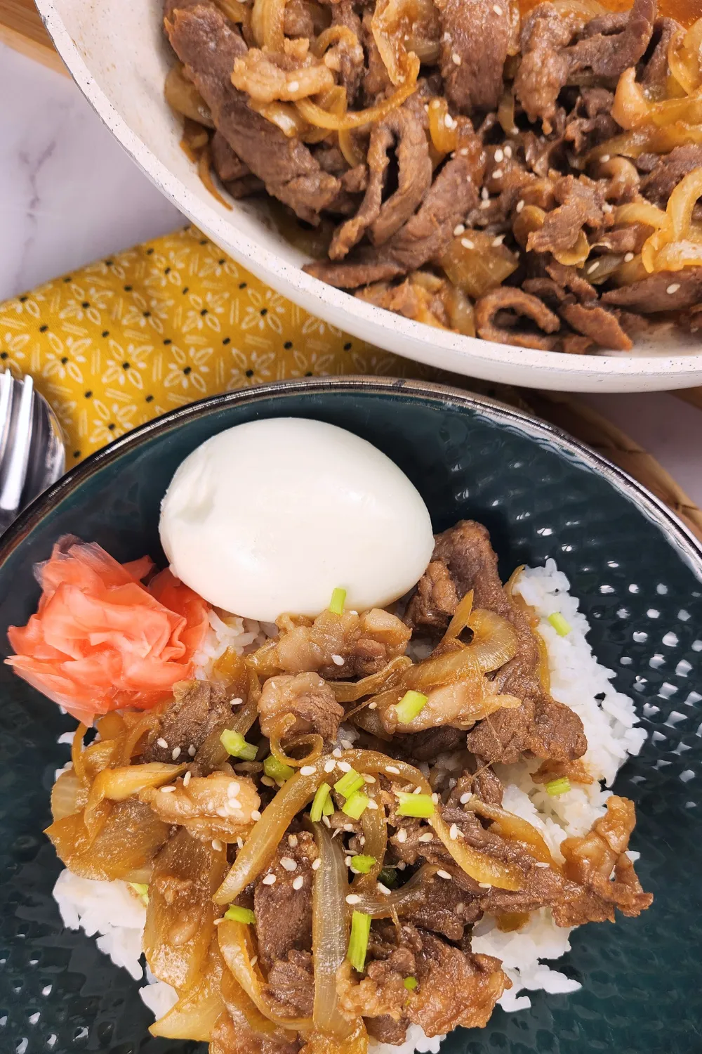 Japanese Beef and Onsen Egg (Gyudon)