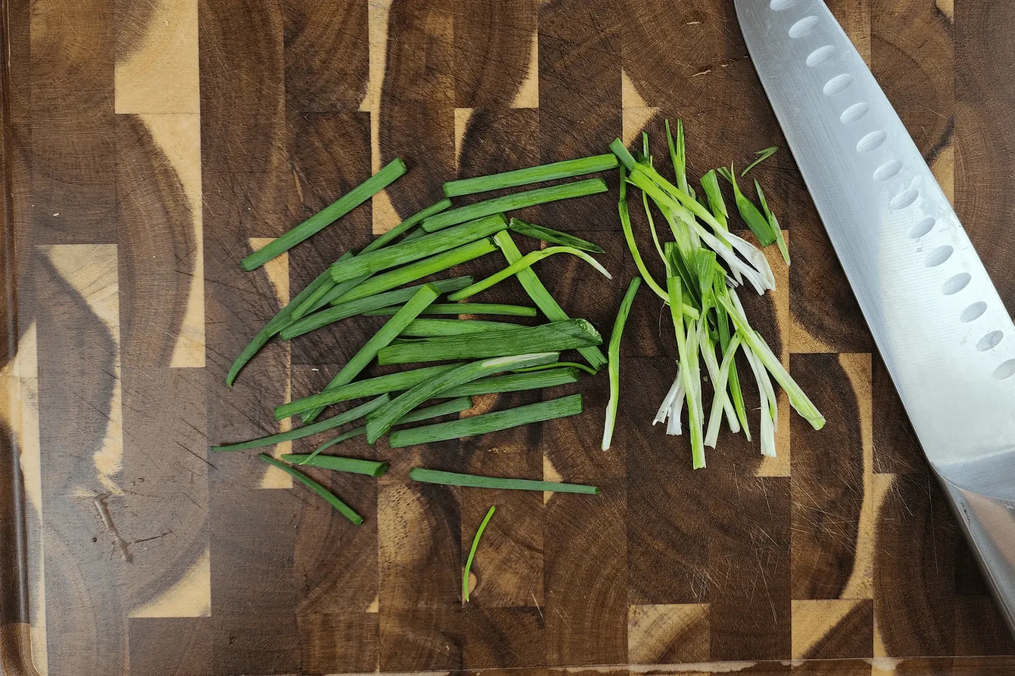 Julienne the green onions, 2-inch-long strips.