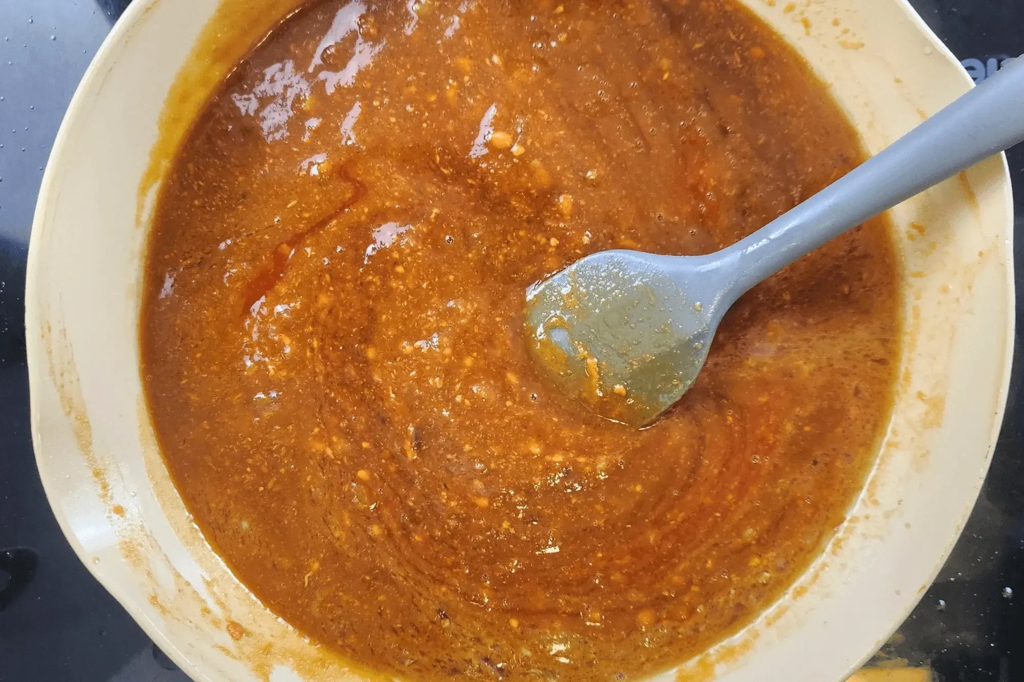 sauce in the sauce pan