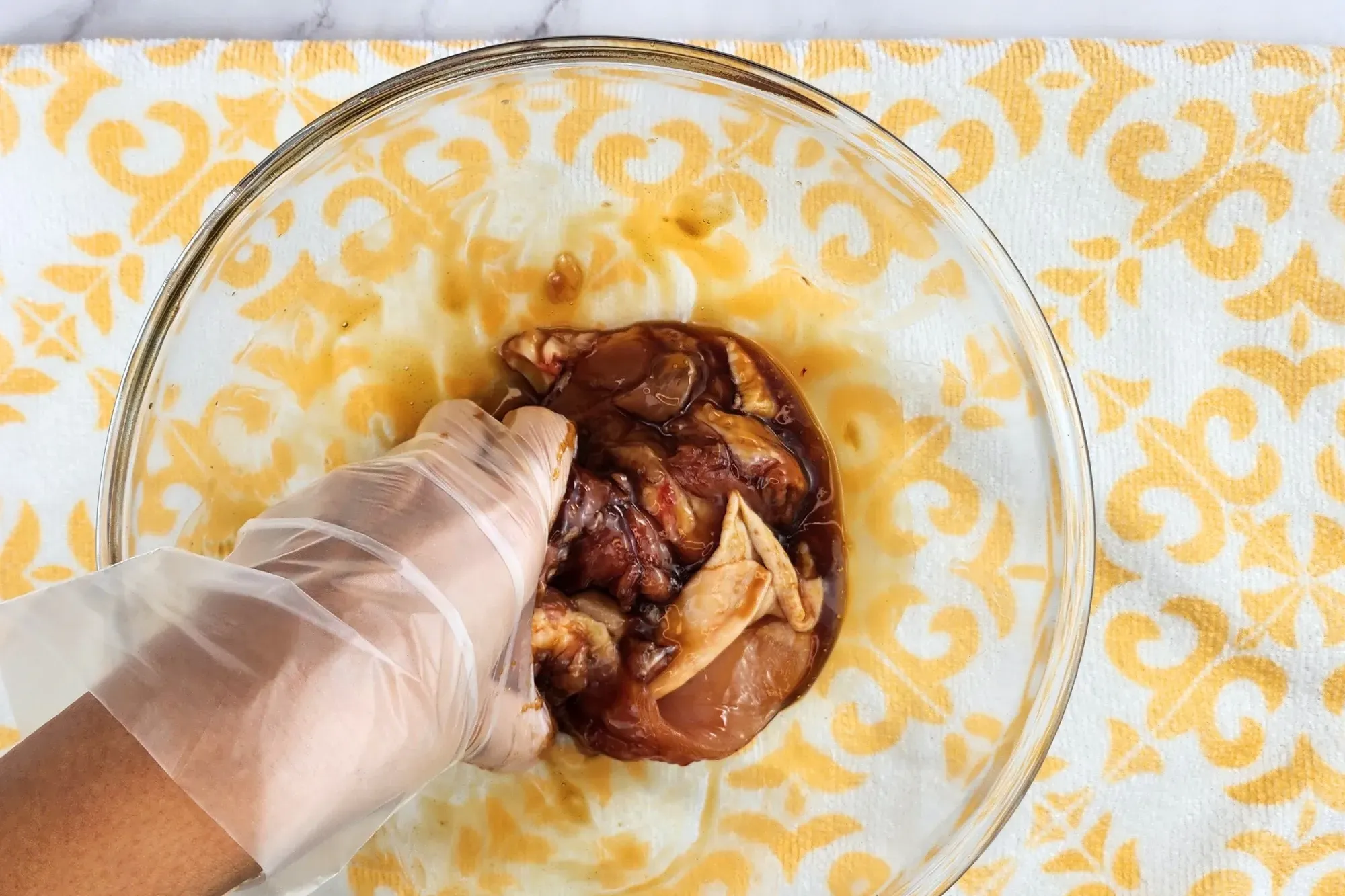 Massage the sauce into the chicken really well