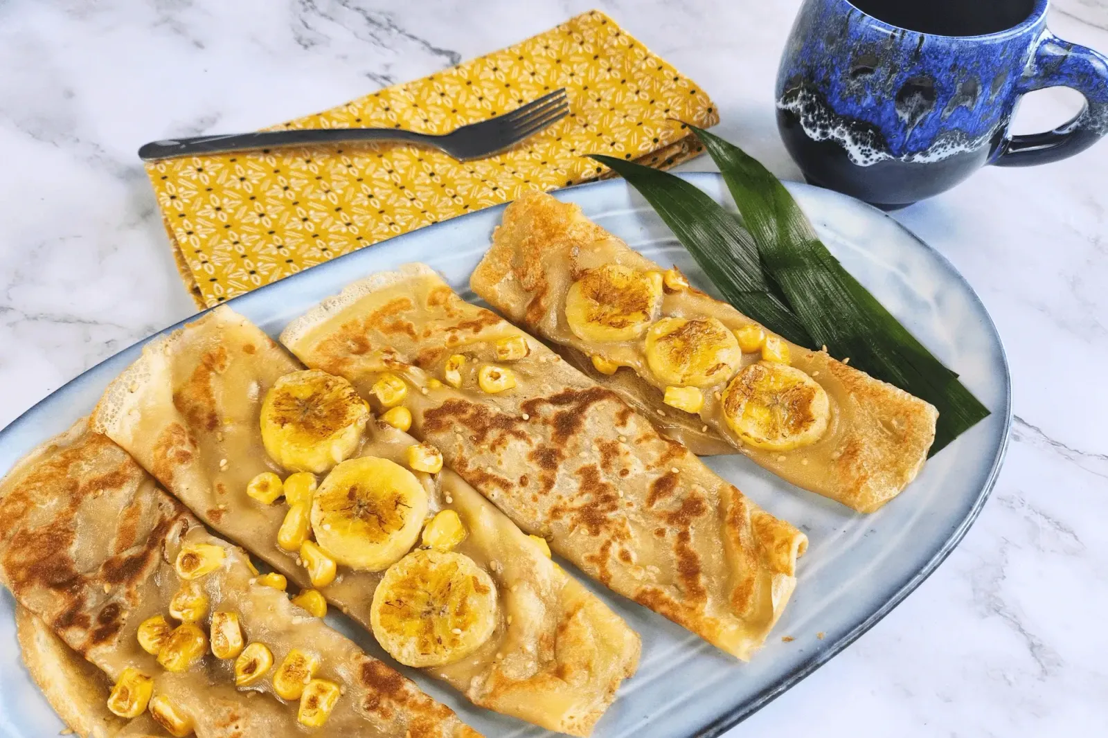 Thai Soft Coconut Crepes 