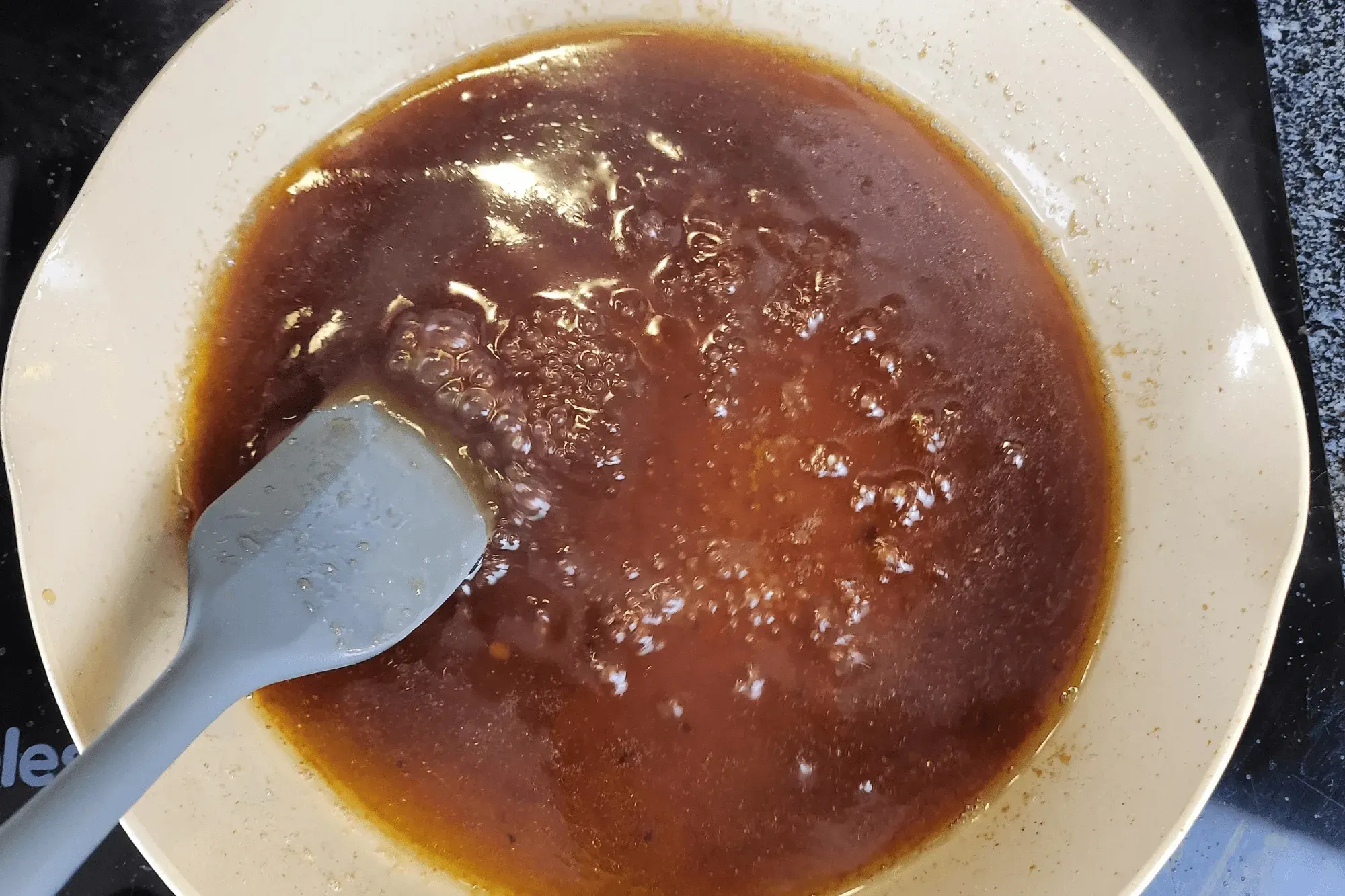 Simmer until the sauce is well blended.