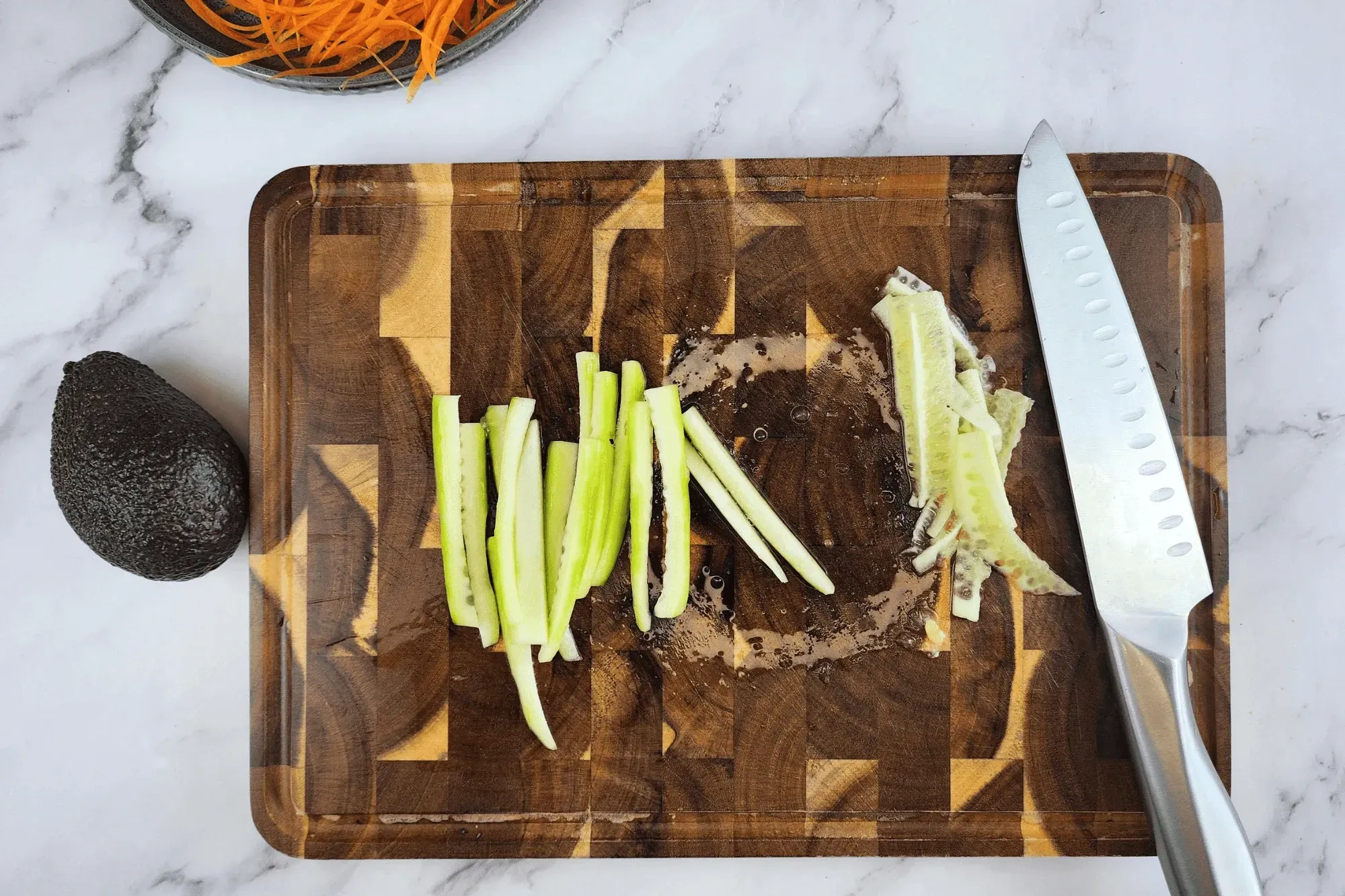 Slice cucumber