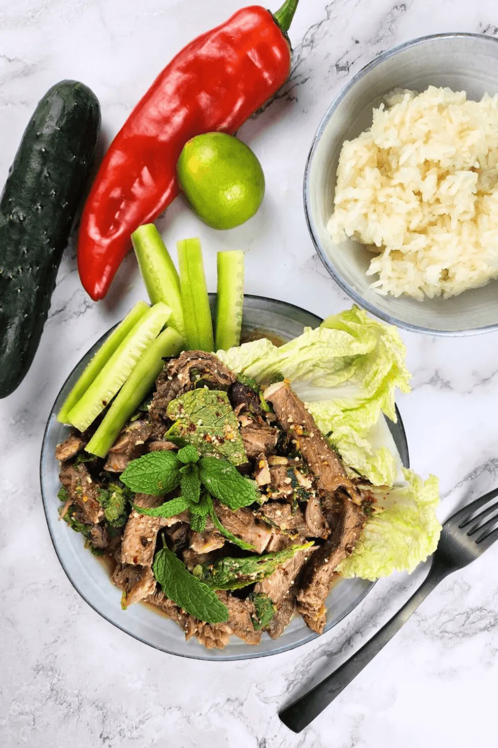 Spicy Grilled Beef Salad (Namtok Nuea)