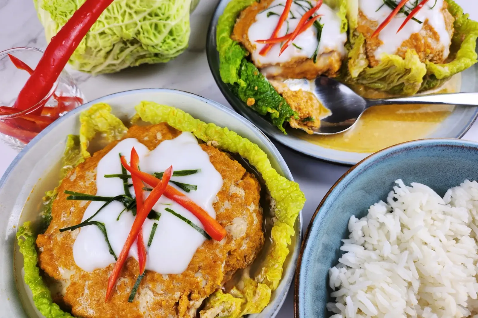 Steamed Red Curry Custard (Haw Mok)