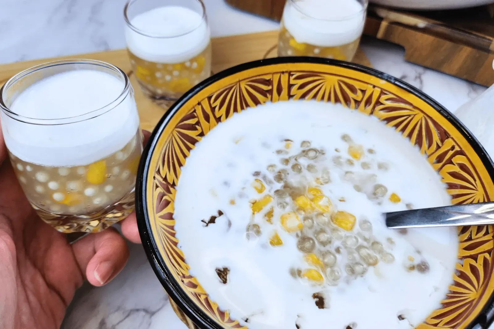 Thai Sago Pudding - Khanom Saku Piak 