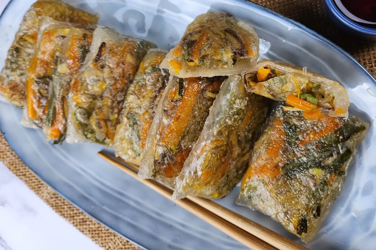 Vegetable Dumplings with Rice Paper