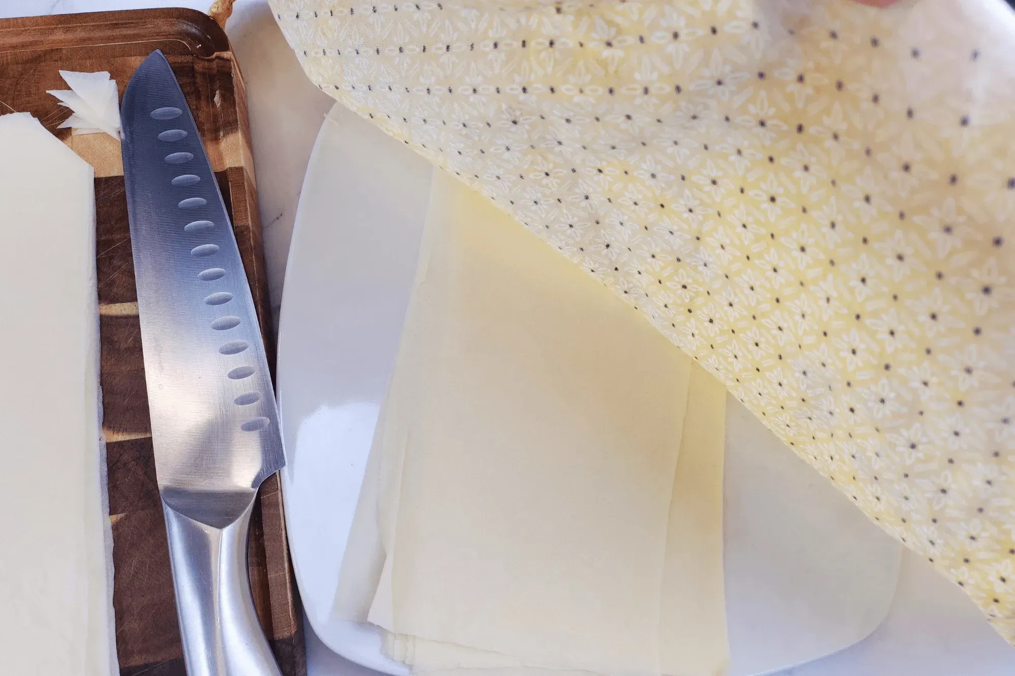 When using them, cover with a damp, clean towel to keep them from drying out and cracking.