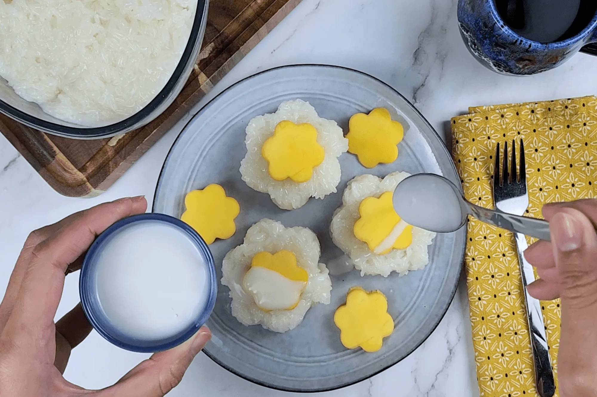 Your coconut cream topping is now ready to serve!